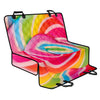 Rainbow Swirl Candy Print Pet Car Back Seat Cover