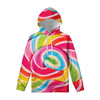 Rainbow Swirl Candy Print Pullover Hoodie