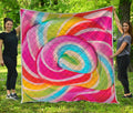 Rainbow Swirl Candy Print Quilt
