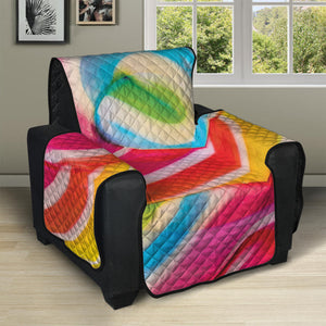 Rainbow Swirl Candy Print Recliner Protector