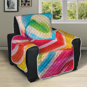 Rainbow Swirl Candy Print Recliner Protector