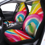 Rainbow Swirl Candy Print Universal Fit Car Seat Covers