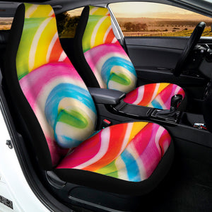 Rainbow Swirl Candy Print Universal Fit Car Seat Covers