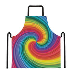 Rainbow Swirl Print Apron