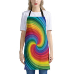 Rainbow Swirl Print Apron