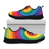 Rainbow Swirl Print Black Sneakers