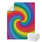 Rainbow Swirl Print Blanket