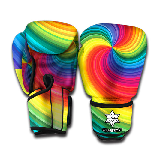 Rainbow Swirl Print Boxing Gloves
