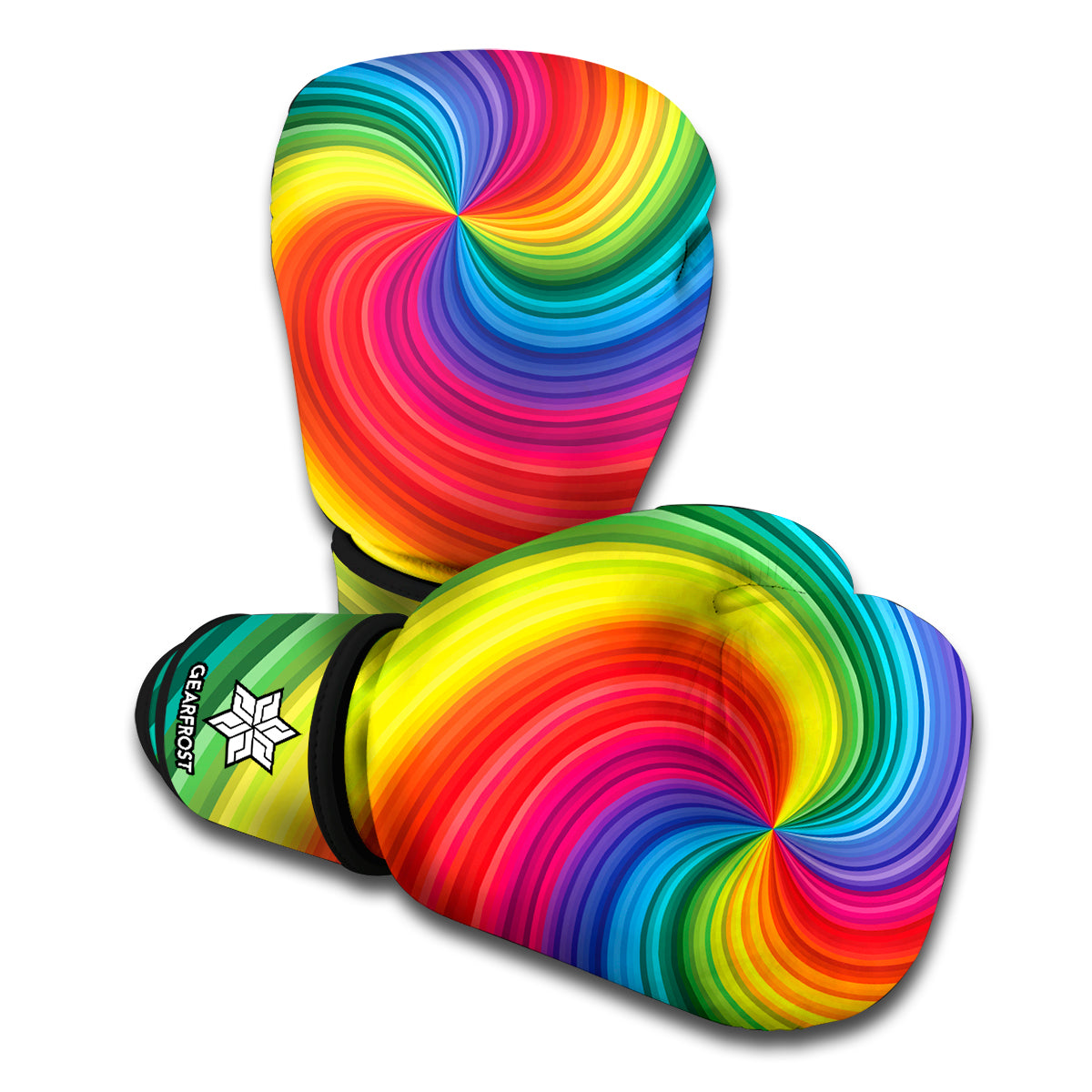 Rainbow Swirl Print Boxing Gloves
