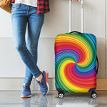 Rainbow Swirl Print Luggage Cover