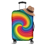 Rainbow Swirl Print Luggage Cover