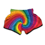 Rainbow Swirl Print Muay Thai Boxing Shorts