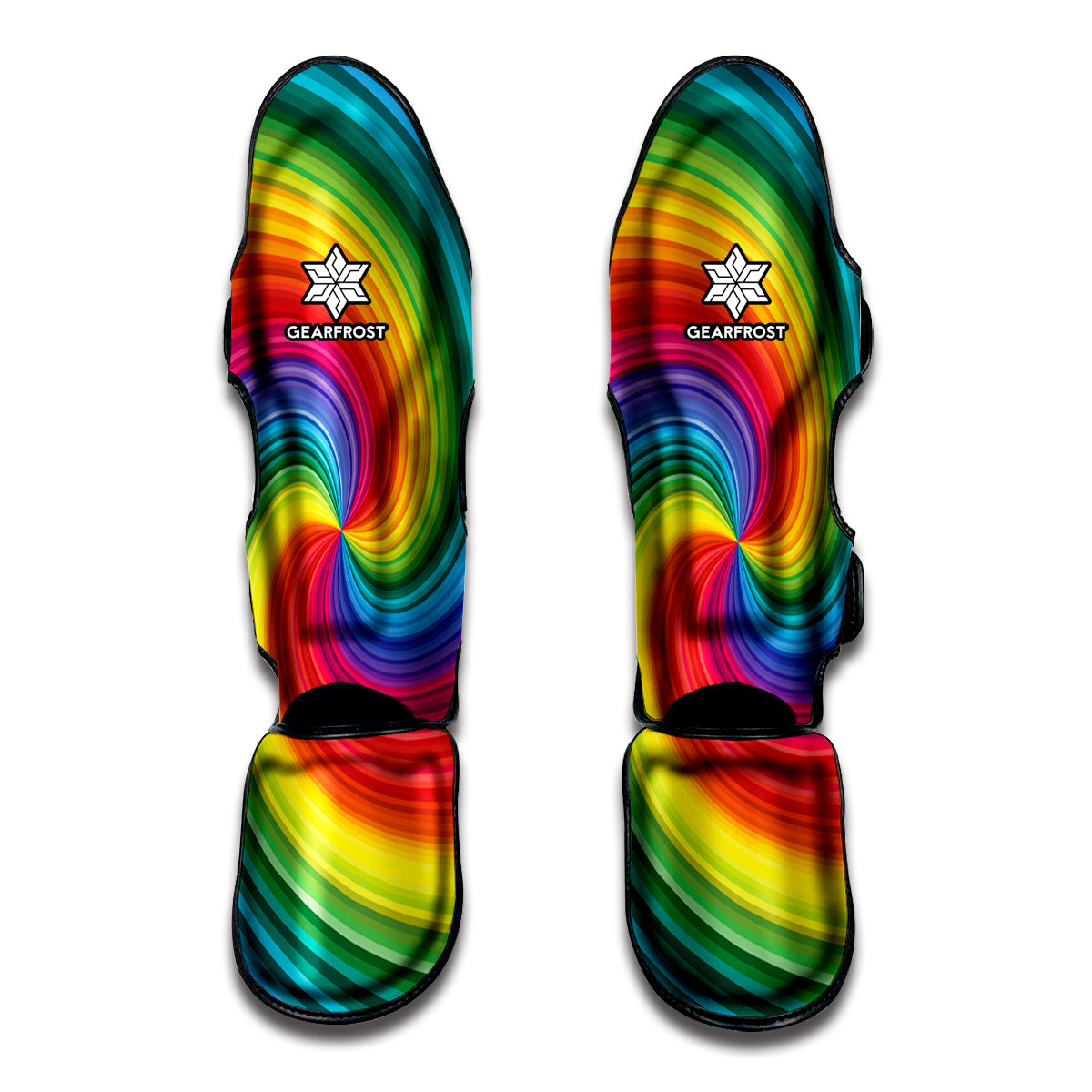 Rainbow Swirl Print Muay Thai Shin Guard