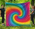 Rainbow Swirl Print Quilt