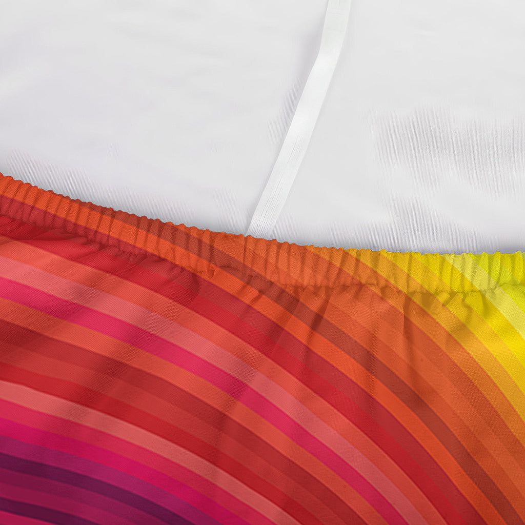 Rainbow Swirl Print Sofa Cover