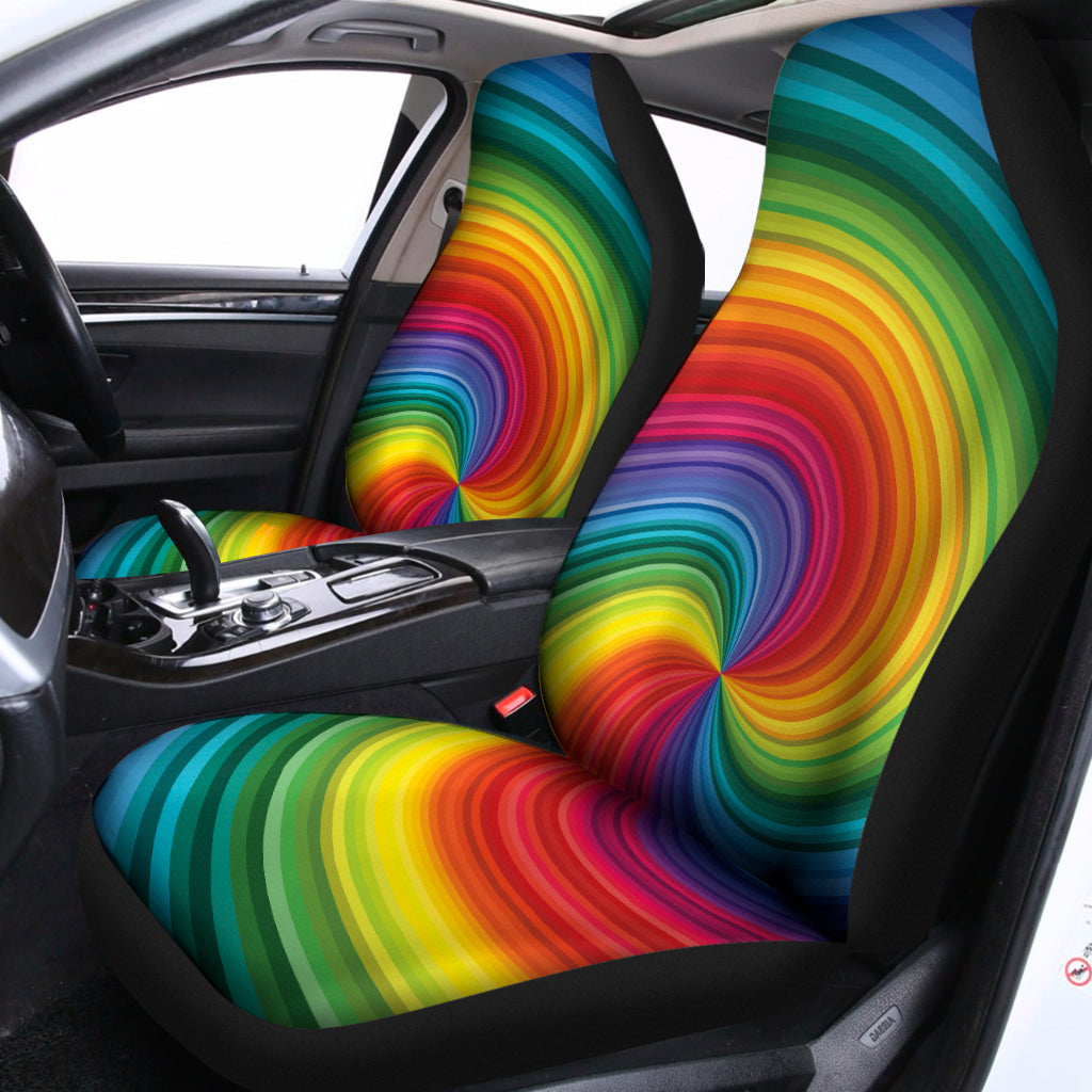 Rainbow Swirl Print Universal Fit Car Seat Covers