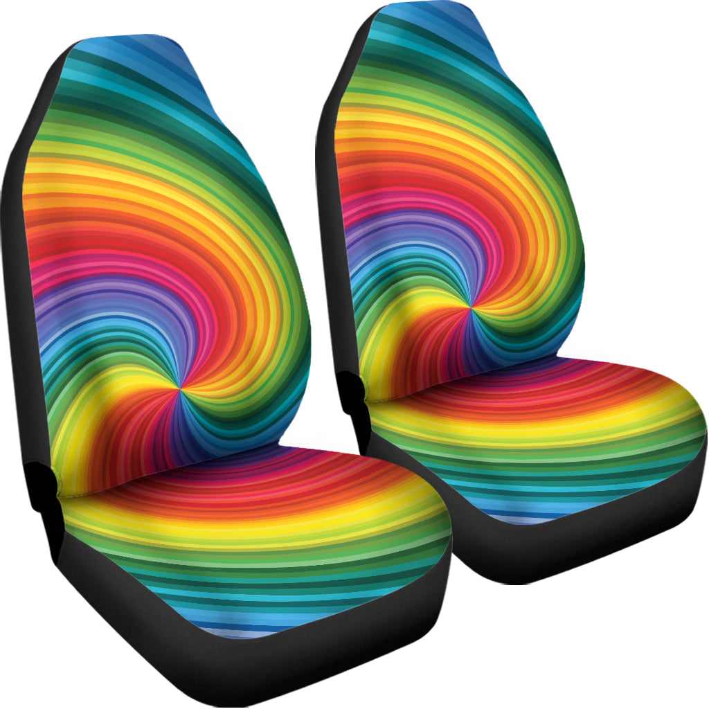 Rainbow Swirl Print Universal Fit Car Seat Covers