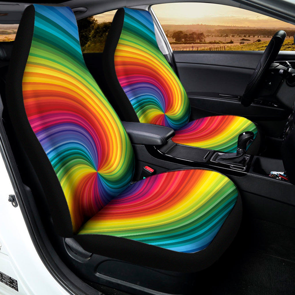Rainbow Swirl Print Universal Fit Car Seat Covers