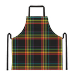 Rainbow Tartan Pattern Print Apron