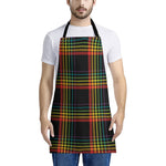 Rainbow Tartan Pattern Print Apron