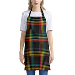 Rainbow Tartan Pattern Print Apron