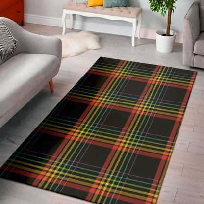 Rainbow Tartan Pattern Print Area Rug