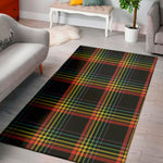 Rainbow Tartan Pattern Print Area Rug