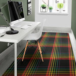 Rainbow Tartan Pattern Print Area Rug