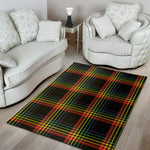 Rainbow Tartan Pattern Print Area Rug