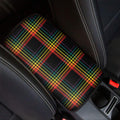 Rainbow Tartan Pattern Print Car Center Console Cover