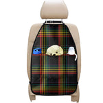 Rainbow Tartan Pattern Print Car Seat Organizers