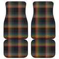 Rainbow Tartan Pattern Print Front and Back Car Floor Mats