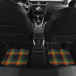 Rainbow Tartan Pattern Print Front and Back Car Floor Mats