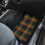 Rainbow Tartan Pattern Print Front and Back Car Floor Mats