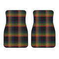 Rainbow Tartan Pattern Print Front Car Floor Mats