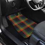 Rainbow Tartan Pattern Print Front Car Floor Mats