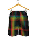 Rainbow Tartan Pattern Print Men's Shorts