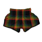 Rainbow Tartan Pattern Print Muay Thai Boxing Shorts