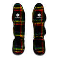Rainbow Tartan Pattern Print Muay Thai Shin Guards