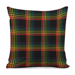 Rainbow Tartan Pattern Print Pillow Cover