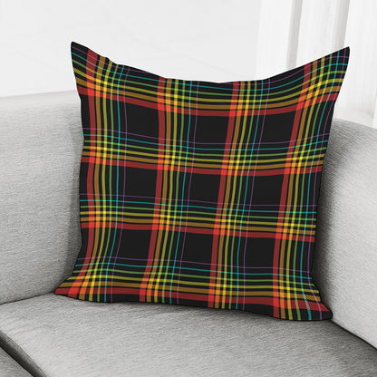 Rainbow Tartan Pattern Print Pillow Cover