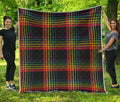 Rainbow Tartan Pattern Print Quilt