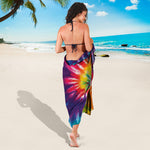 Rainbow Tie Dye Print Beach Sarong Wrap