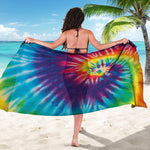 Rainbow Tie Dye Print Beach Sarong Wrap