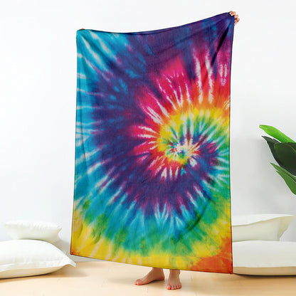 Rainbow Tie Dye Print Blanket