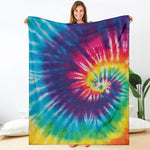 Rainbow Tie Dye Print Blanket