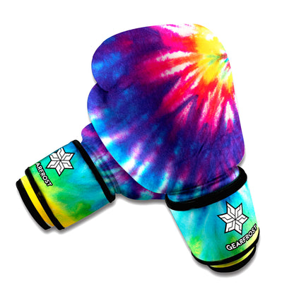 Rainbow Tie Dye Print Boxing Gloves