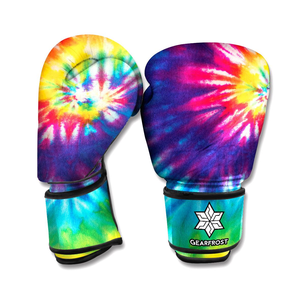 Rainbow Tie Dye Print Boxing Gloves