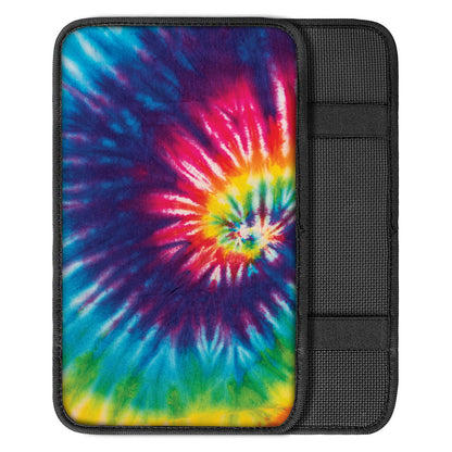 Rainbow Tie Dye Print Car Center Console Cover