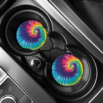 Rainbow Tie Dye Print Car Coasters